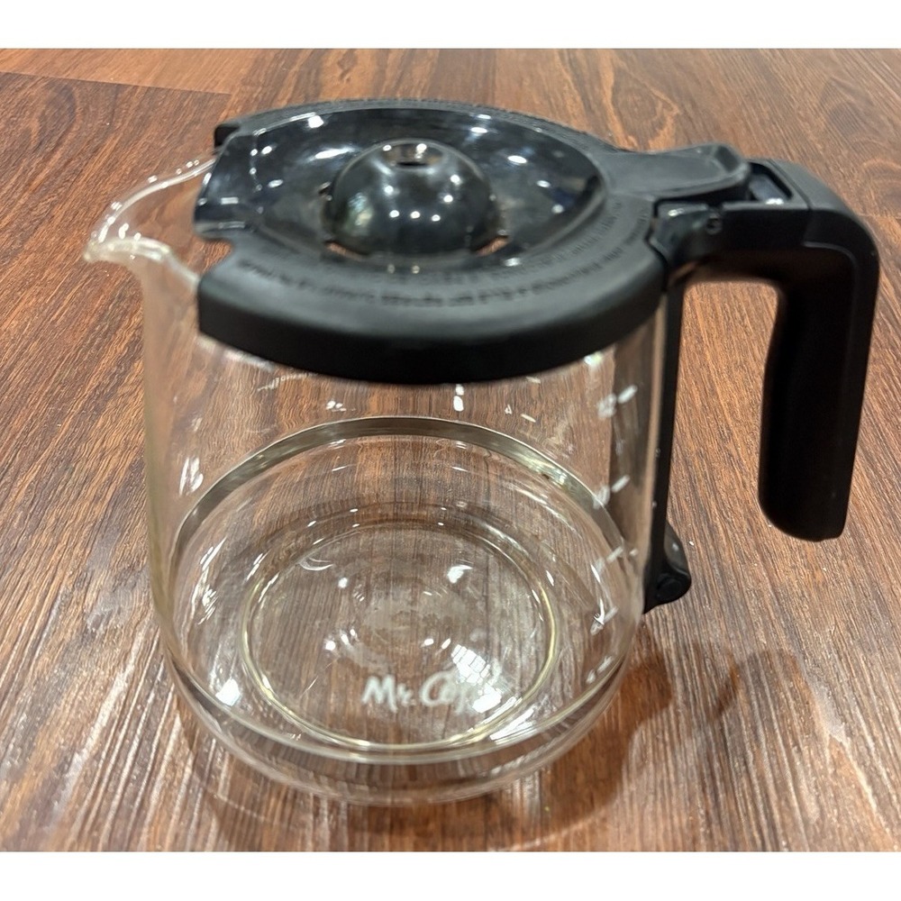 Mr. Coffee Black Lid 12 Cup Replacement Coffee Pot Carafe